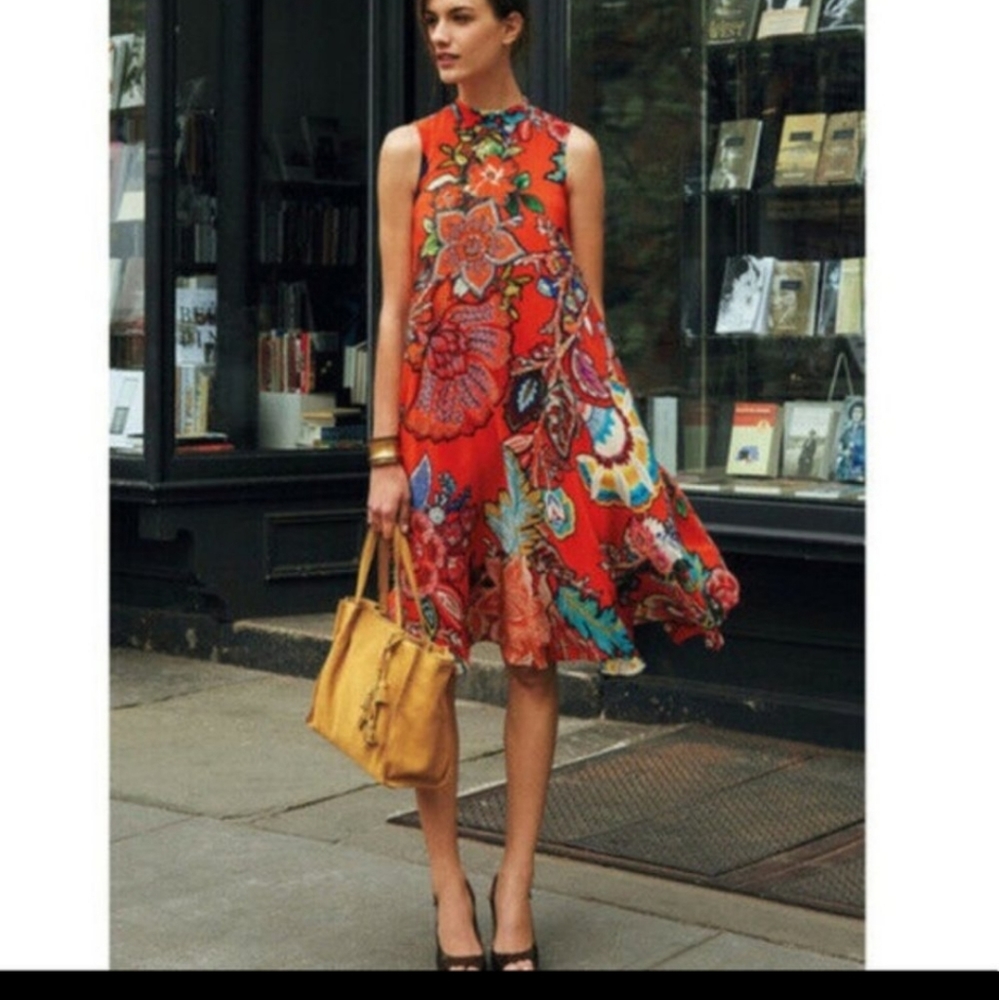 GUC anthropolog maeve LP larkhill silk swing dress